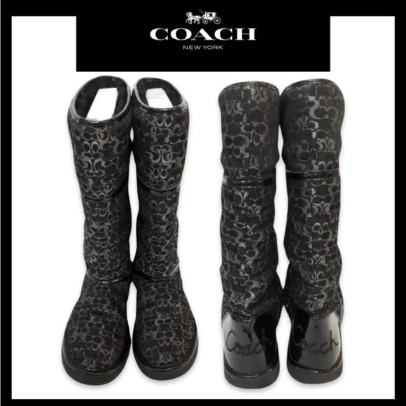 ✨Women’s Coach Black Nikole Midcalf Signature Boots - Picture 10 of 13